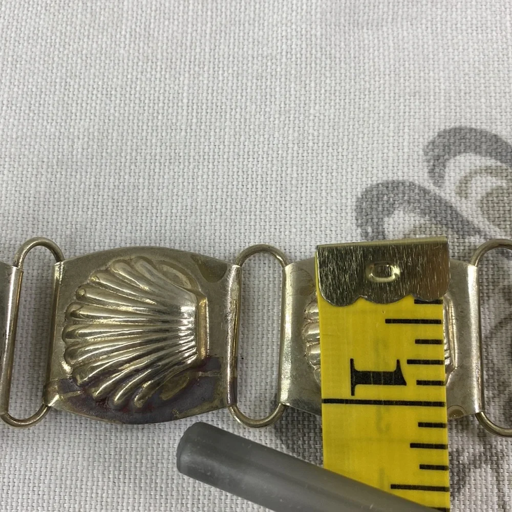 Vintage Shell Medallions‎ Metal 3D belt